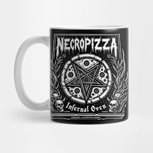 Necro Pizza - Infernal Oven - Black Metal Pentagram Mug